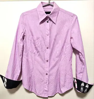 연보라 긴팔 셔츠 신발 프린트 포함 PaulSmith BLACK 40