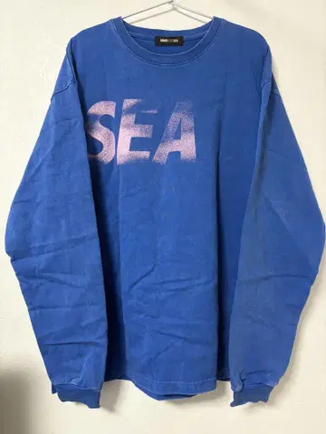 WIND AND SEA 롱티 블루 SEA 로고