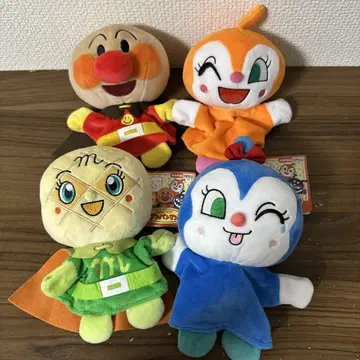 [ 4개 세트 ] 요시토쿠 호빵맨 봉제 인형 핸드 퍼펫 세균맨 외