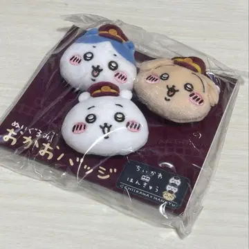 치이카와(먼작귀) 한큐 기차 얼굴 봉제 인형 배지 3개 세트