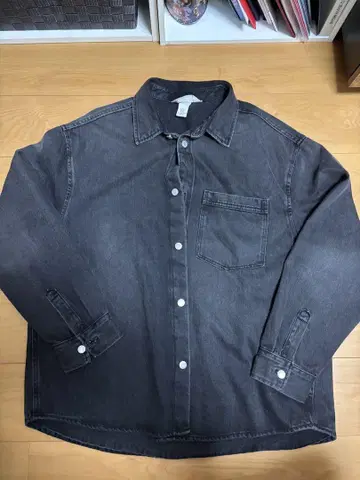 H&M 다크 그레이 데님 자켓 XL