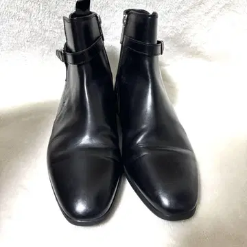ZARA 남성용 부츠 사이드 고어 가죽 블랙 힐