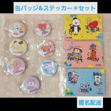 BT21 캔뱃지&스티커 세트 쿠라스시