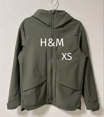 [착용 1회] H&M MOVE 아우터 후디 카키 남성용 XS