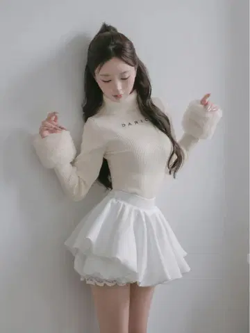 darich  볼륨 벌룬 미니 스커트