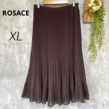 [ ROSACE ] 로자스 플리츠 롱 스커트 쉬폰 빅 사이즈 XL