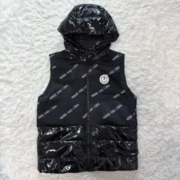 최신작 마크앤로나 다운 베스트 올 패턴 블랙 골프