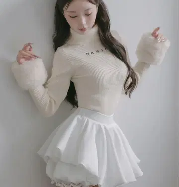 Darich 볼륨 벌룬 미니 스커트