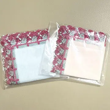 치카자와 레이스 25ans 한정판 손수건 핑크, 색스 블루 2장 세트