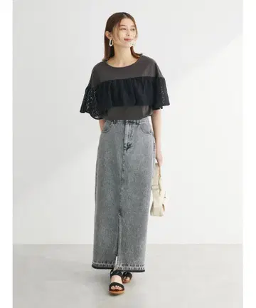 데님 타이트 스커트