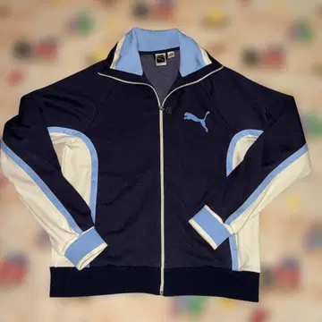 PUMA 푸마 네이비 저지 트랙 자켓 빈티지