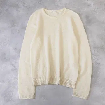 프레디 에뮤 캐시미어 100% 니트 풀오버 일본제 아이보리 38