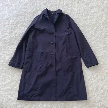 무인양품 MUJI 라이트 아우터 나일론 코트 네이비