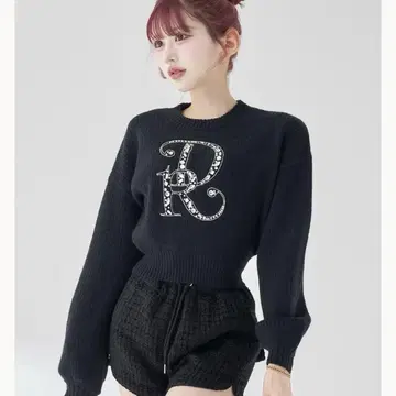 다리치 DR 비쥬 볼륨 리브 니트탑