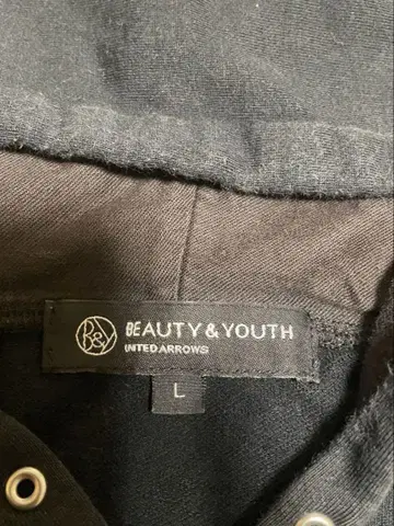 beauty&youth united arrows 지퍼 후드티 블랙