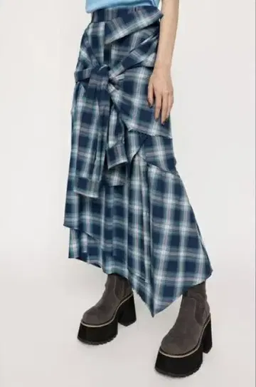 SLY DAMAGE FLANNEL 2WAY 스커트