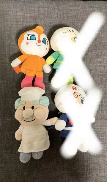 호빵맨 캐릭터 봉제 인형 2체 세트