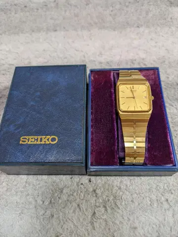 SEIKO 세이코 골드 아날로그 손목시계 빈티지