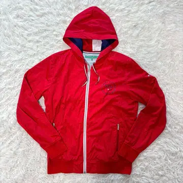 타미힐피거 골프 후드티 나일론 빨간색 메쉬 골프웨어