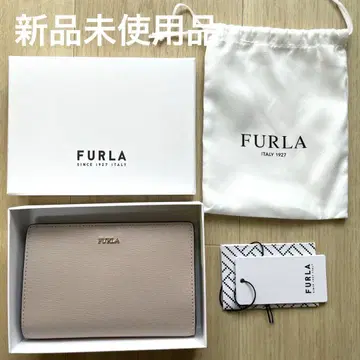 [ 미사용 새상품 ] FURLA 훌라 바빌론 접이식 지갑 달리아 베이지