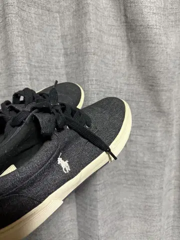 POLO 블랙 데님 스니커즈