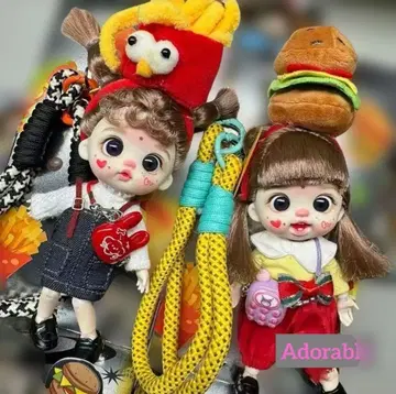 오비츠돌 커스텀 인형 인형 스트랩 2종 세트 백참 시나코