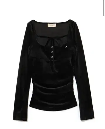 andmary Jemma ribbon tops black