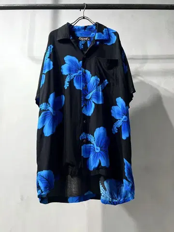 FAVANT 레이온 하와이안 셔츠 꽃무늬 모드 빈티지