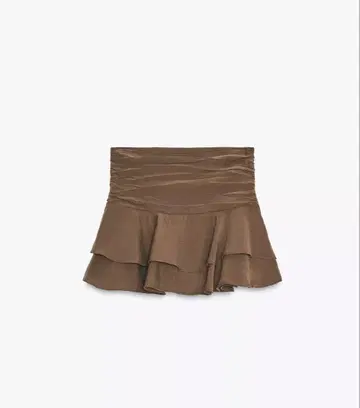 브라운 프릴 미니스코트