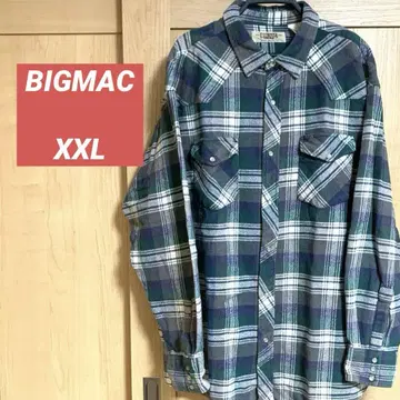90s BIGMAC 헤비 플란넬 셔츠 웨스턴 셔츠 체크 셔츠 긴팔