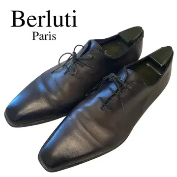 [새상품급] Berluti 블랙 가죽 스틸레토 슈즈 벨루티 사이즈 9