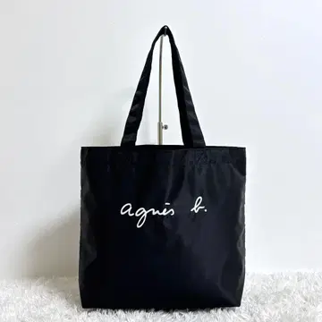 [ 새상품급 ] agnes b. 로고 자수 토트백 나일론