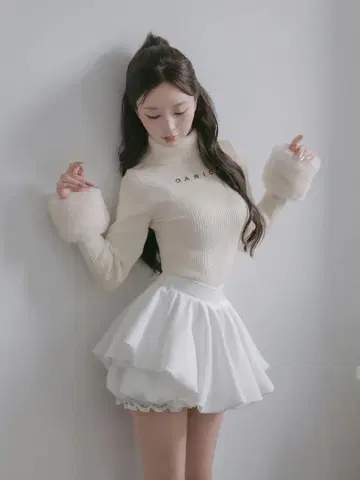 다리치 스무스 퍼 리브 니트탑