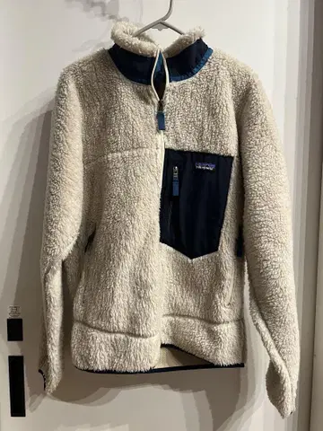 patagonia 플리스 자켓 M 베이지 네이비