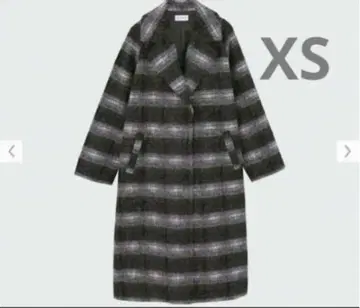 PLST 샤기 체크 체스터 코트 122409014 XS