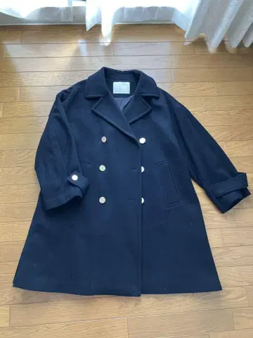 Andemiu 모듬 P코트 울 코트 하프 코트 네이비 네이비