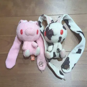 범용 토끼 소 패턴 핑크