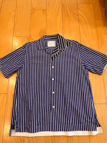 sacai 스트라이프 반팔 셔츠 사이즈 2 새상품급