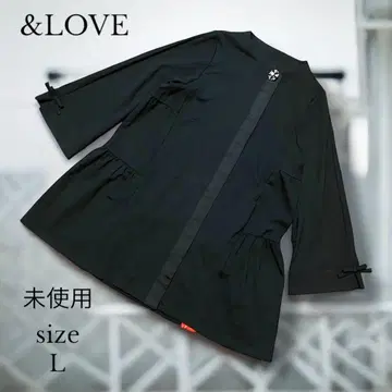 미사용 [ &LOVE ] 앤드러브 페플럼 튜닉 자켓 L 블랙