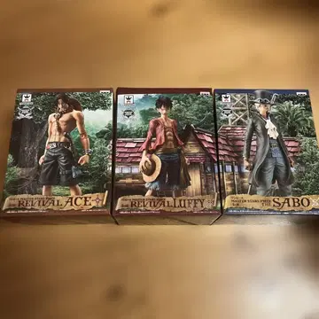 원피스 피규어 세트 REVIVAL ACE LUFFY SABO