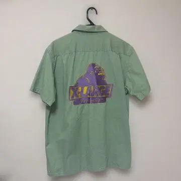 XLARGE 반팔 셔츠 그린 백 프린트
