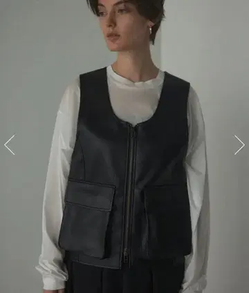 fake leather round neck vest