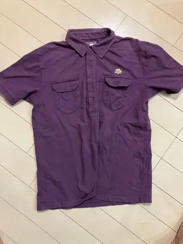 에비수 evisu 에비수 퍼플 피케 셔츠 2개의 포켓