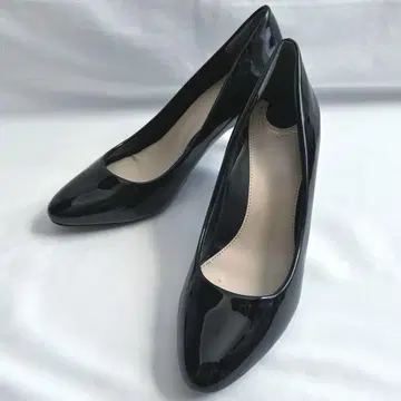 RANDA 슬림 레그 펌프스 에나멜 펌프스 블랙 23.5cm