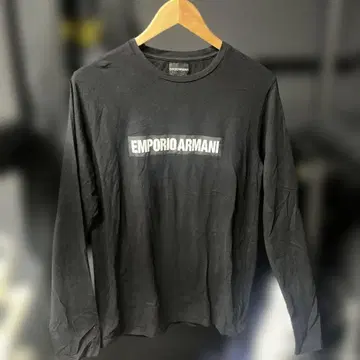 EMPORIO ARMANI 블랙 긴팔 셔츠 XL