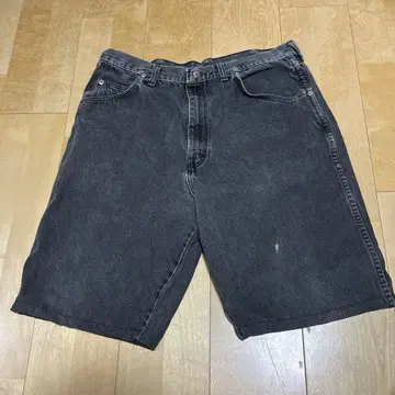 wrangler 블랙 데님 숏팬츠