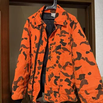 90s USA제 빈티지 오렌지 카모플라쥬 자켓
