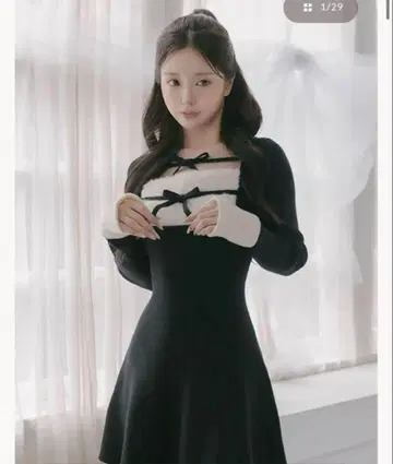 Darich 다리치 볼륨 쉬폰 미니 원피스 free