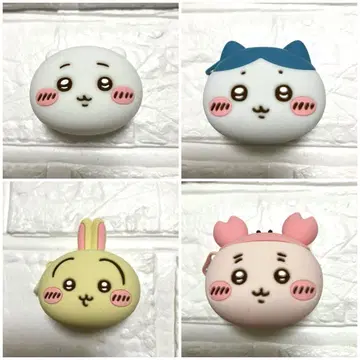 치이카와 (먼작귀) 얼굴 미니 실리콘 파우치 4종
