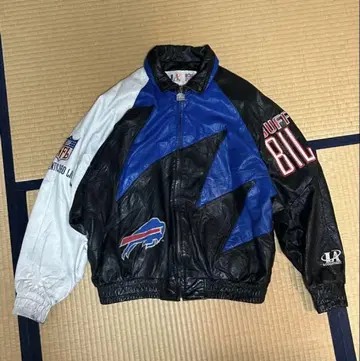 90s 빈티지 버팔로 빌스 가죽 자켓 NFL 초 레어